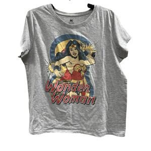 Wonder Woman gray thrashed Y2K tee sz XL